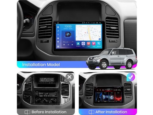 Штатная магнитола FORS.auto FS 4 MAX для Mitsubishi V73 Pajero (4+32Gb, 9") 2004-2011