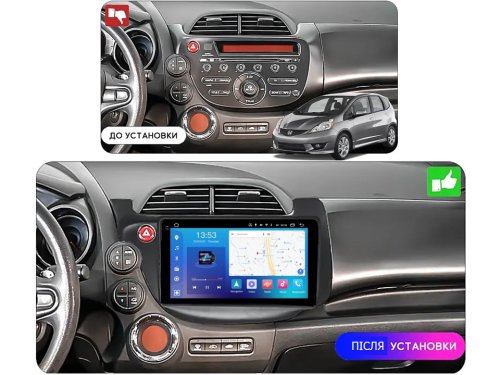 Штатна магнітола FORS.auto FS 6 MAX для Honda Jazz (6+128Gb, 10") 2008-2013