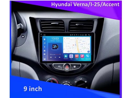 Штатная магнитола FORS.auto FS 6 MAX для Hyundai Verna/I-25/Accent (6+128Gb, 9", black) 2010-2014