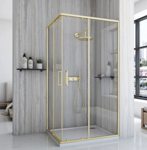 Душова кабіна REA CITY 80х100 BRUSHED GOLD