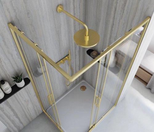 Душова кабіна REA CITY 80х100 BRUSHED GOLD