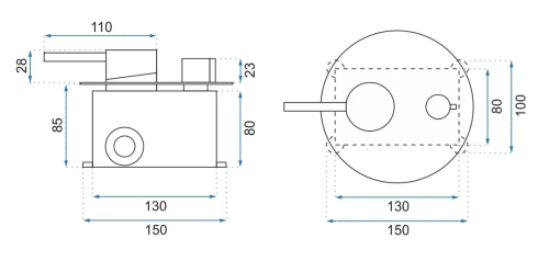 Душевая система REA LUNGO BLACK GLOSSY + BOX скрытого монтажа *