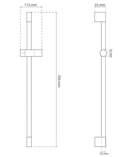 Душова стійка REA 01 BRUSHED GOLD