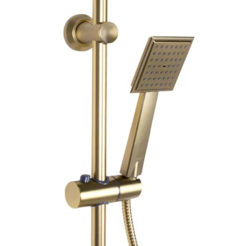 Душевой гарнитур REA BRAVO BRUSHED GOLD матовое золото с изливом *