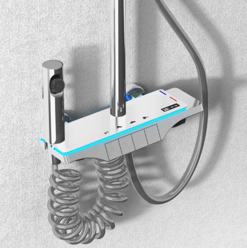 Душовий гарнітур REA SAVIO LED CHROME з термостатом