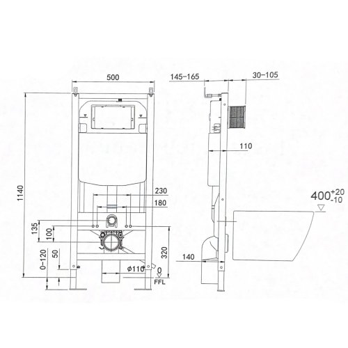 Инсталляция для унитаза VBI ELBA