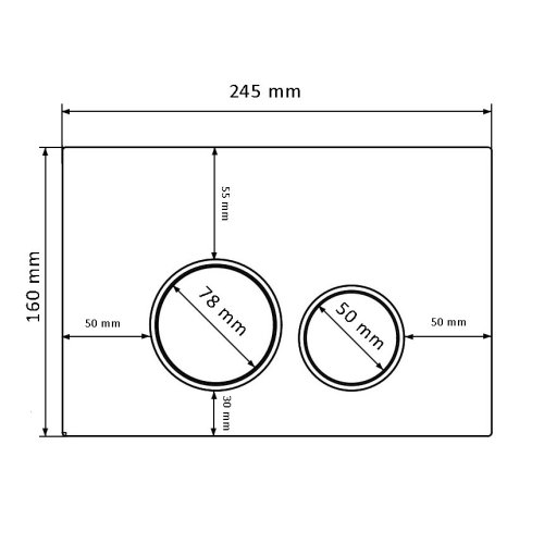 Кнопка смыва для инсталляции VBI ELBA Y NIKIEL