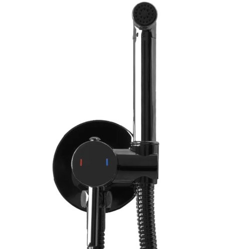 Набор гигиенического душа REA LOOP BLACK GLOSSY черный *