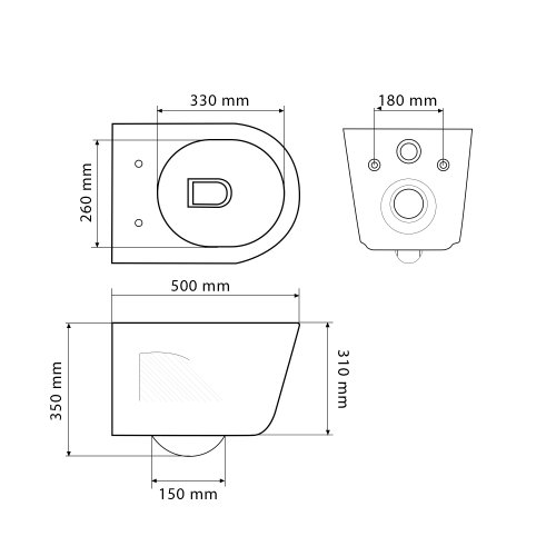 Підвісний унітаз VBI LIDO WHITE