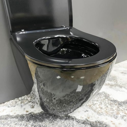 Подвесной унитаз VBI VULCANO BLACK GLOSSY