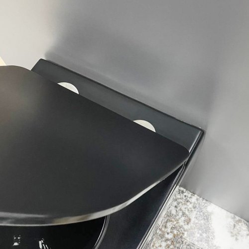 Подвесной унитаз VBI VULCANO BLACK GLOSSY