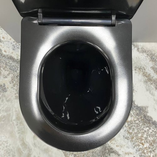 Подвесной унитаз VBI VULCANO BLACK GLOSSY