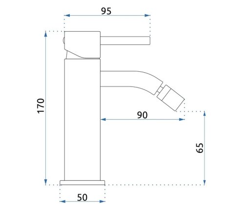 Смеситель для биде REA LUNGO BLACK GLOSSY черный *