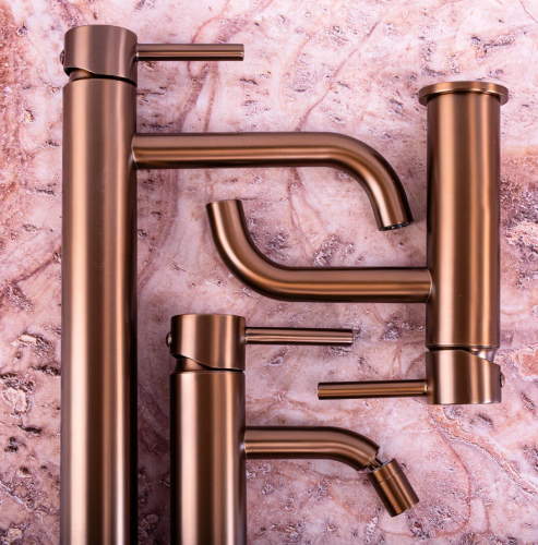 Смеситель для биде REA LUNGO BRUSHED COPPER