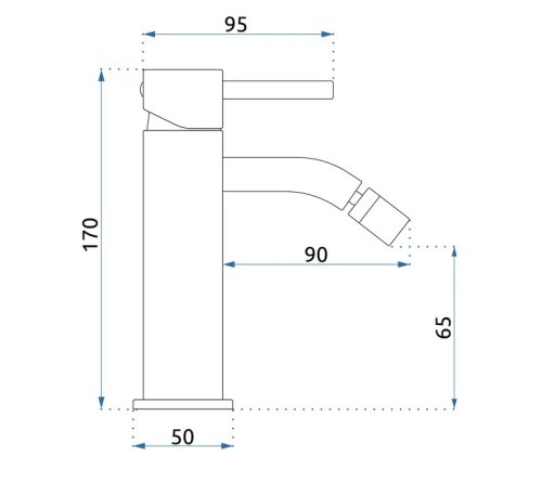 Смеситель для биде REA LUNGO CHROME хром *