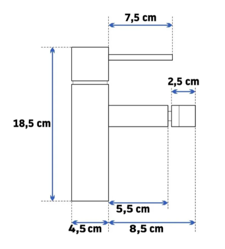 Змішувач для біде REA TESS BRUSHED GOLD матове золото