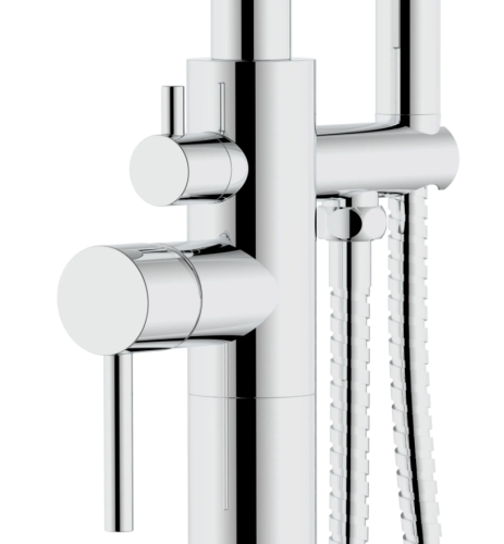 Смеситель для ванны REA ARAS CHROME хром напольный