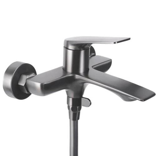 Смеситель для ванны и душа REA AVALON TYTAN графит настенный с изливом