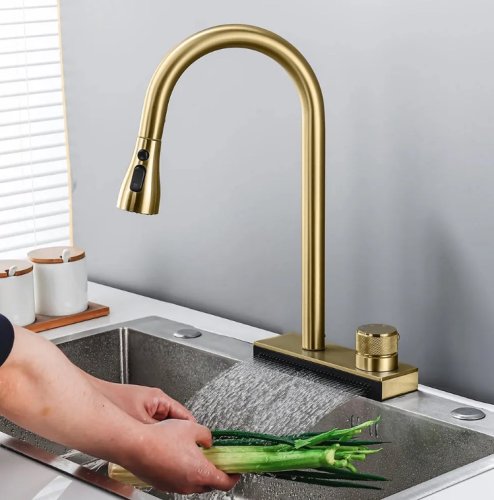 Змішувач для кухні REA CONOR BRUSHED GOLD матове золото