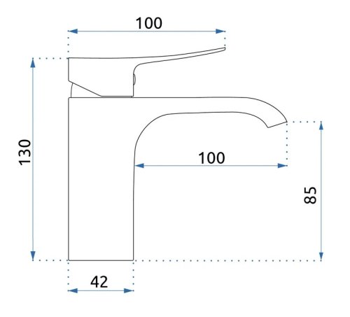 Смеситель для раковины (умывальника) REA DART BLACK черный низкий *