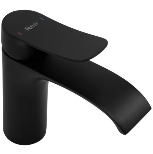 Смеситель для раковины (умывальника) REA DART BLACK черный низкий *
