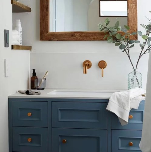 Змішувач для раковини (умивальника) REA LUNGO BRUSHED COPPER + BOX прихованого монтажу