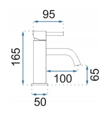 Змішувач для раковини (умивальника) REA LUNGO BRUSHED COPPER низький