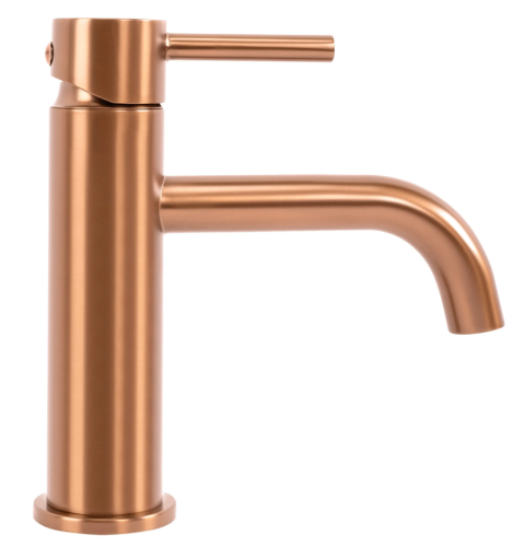 Змішувач для раковини (умивальника) REA LUNGO BRUSHED COPPER низький
