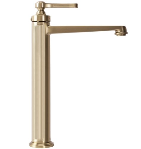Змішувач для раковини (умивальника) REA MONACO BRUSHED GOLD високий