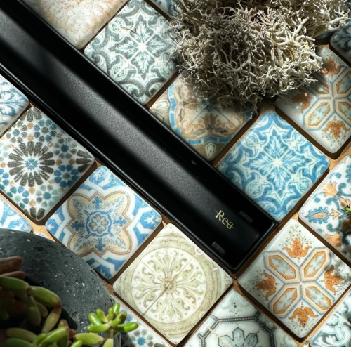 Трап для душа REA NEOX 70 SLIM PRO BLACK черный