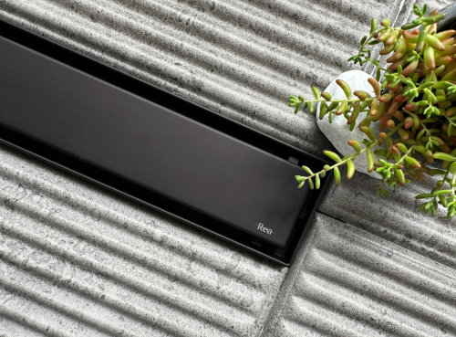 Трап для душа REA NEOX 80 PRO BLACK 2в1 черный