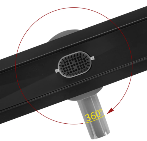 Трап для душа REA NEOX 80 PRO BLACK 2в1 черный