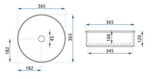 Умывальник (раковина) REA CHARLOTTE WHITE белый накладной *