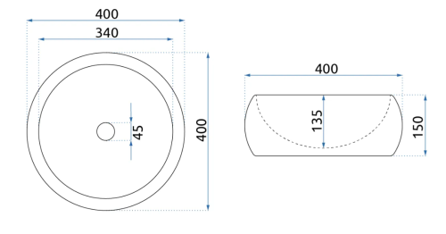 Умивальник (раковина) REA LUNA BLACK MATT GOLD накладний *