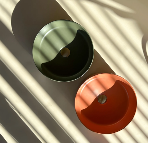 Умивальник (раковина) REA SAMI GREEN MATT хакі накладний *