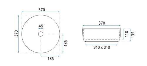 Умивальник (раковина) REA SAMI GREEN MATT хакі накладний *