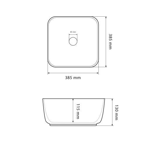 Умывальник (раковина) VBI ALGHERO BLACK ONYX MATT накладной