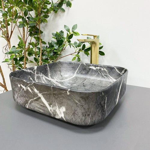 Умывальник (раковина) VBI ALGHERO BLACK ONYX MATT накладной