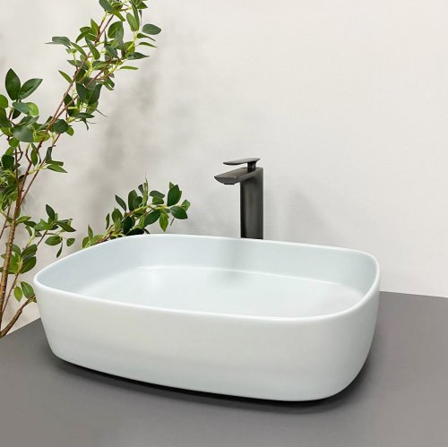 Умывальник (раковина) VBI AOSTA SMOKE BLUE накладной