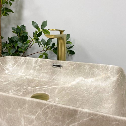 Умывальник (раковина) VBI ARABBA M BEIGE STONE MATT накладной