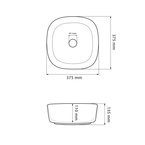 Умывальник (раковина) VBI AREZZO TERRACOTTA MATT накладной