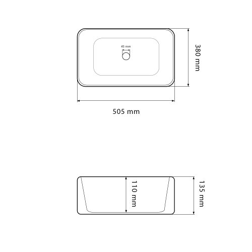 Умивальник (раковина) VBI ATRANI SMOKE BLUE накладний