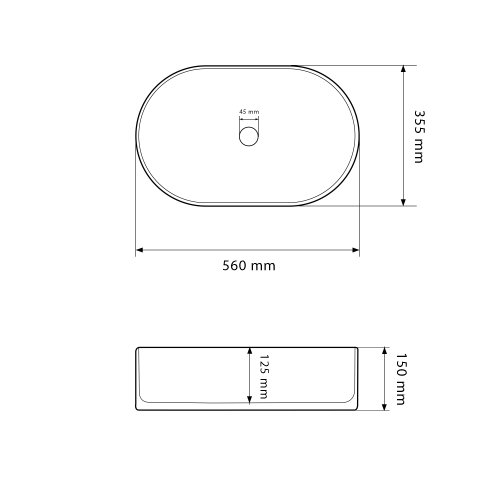 Умывальник (раковина) VBI AVERSA WHITE накладной
