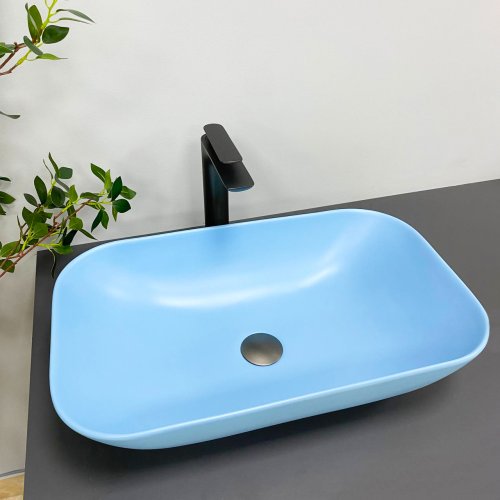 Умивальник (раковина) VBI AVEZZANO BLUE MATT накладний