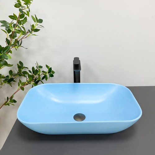 Умивальник (раковина) VBI AVEZZANO BLUE MATT накладний