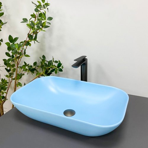 Умивальник (раковина) VBI AVEZZANO BLUE MATT накладний