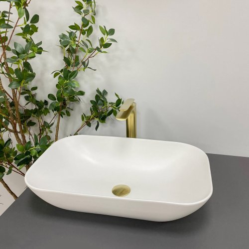 Умивальник (раковина) VBI AVEZZANO WHITE MATT накладний