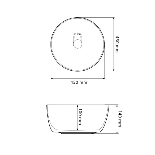 Умывальник (раковина) VBI BARI GREY STONE MATT накладной