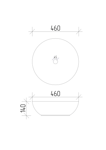 Умивальник (раковина) VBI BARI WHITE накладний