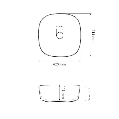 Умывальник (раковина) VBI BERGAMO S MARMO GLOSSY накладной